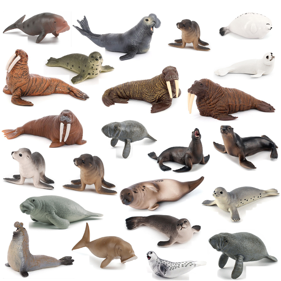Kids Toys Under 1 Year - Modelos Realistas de Animais Marinhos: Dugong,