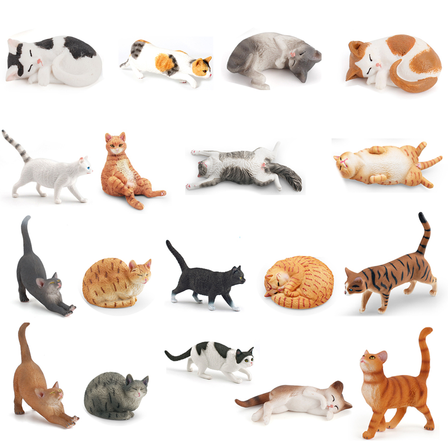 Kids Toys Under 1 Year - Realista bonito gatinho preguiçoso pastoral gato
