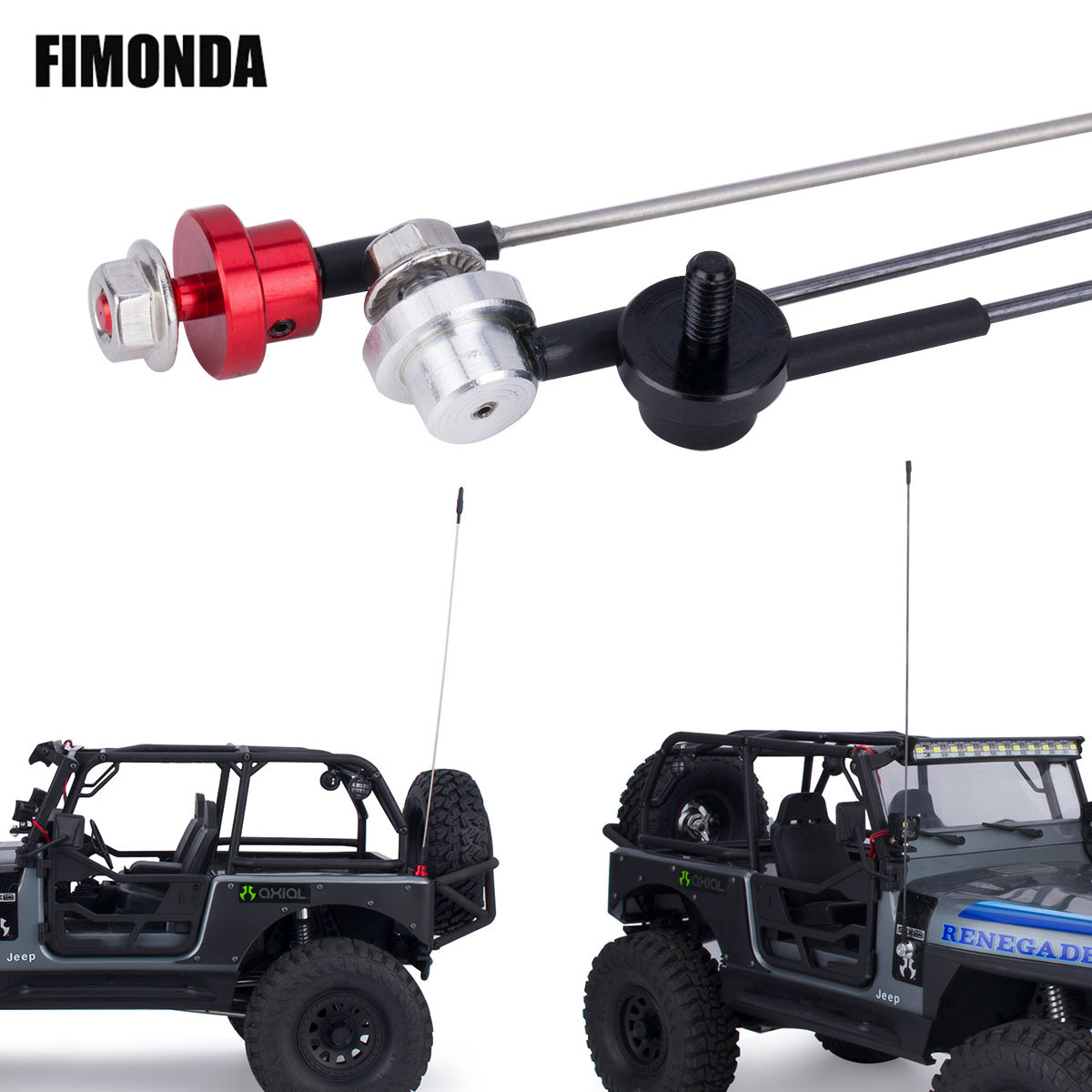Tamiya Model Rc Car - Antena de simulação ajustável de metal,