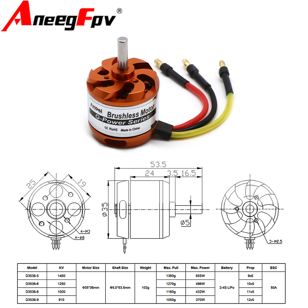 D3536 910KV 1000KV 1250KV 1450 - Rc Helicopter Mini avaliação e preço