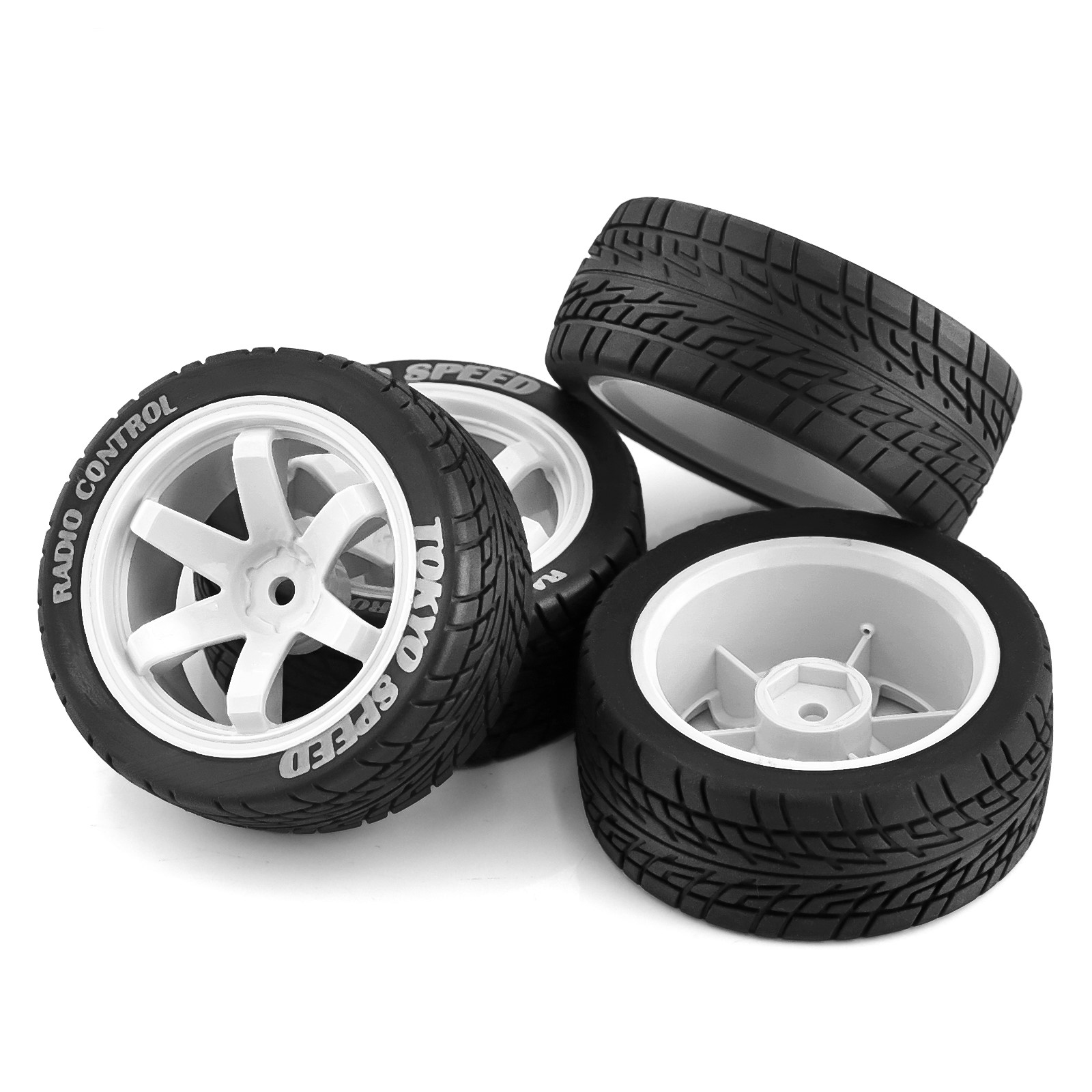 Pneus e rodas RC 1/10 para est - Tamiya Model Rc Car avaliação e preço