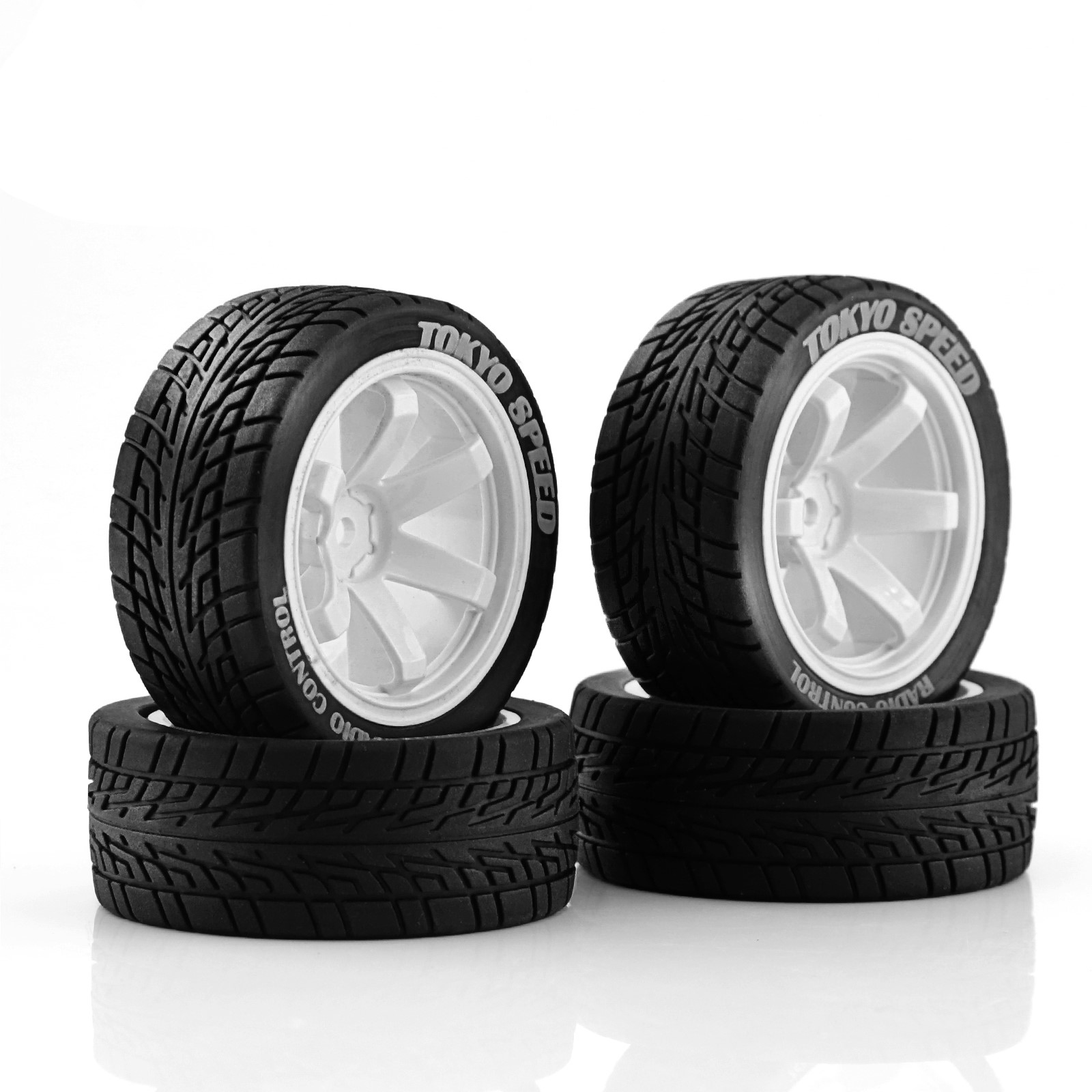 Pneus e rodas RC 1/10 para est - Tamiya Model Rc Car avaliação e preço