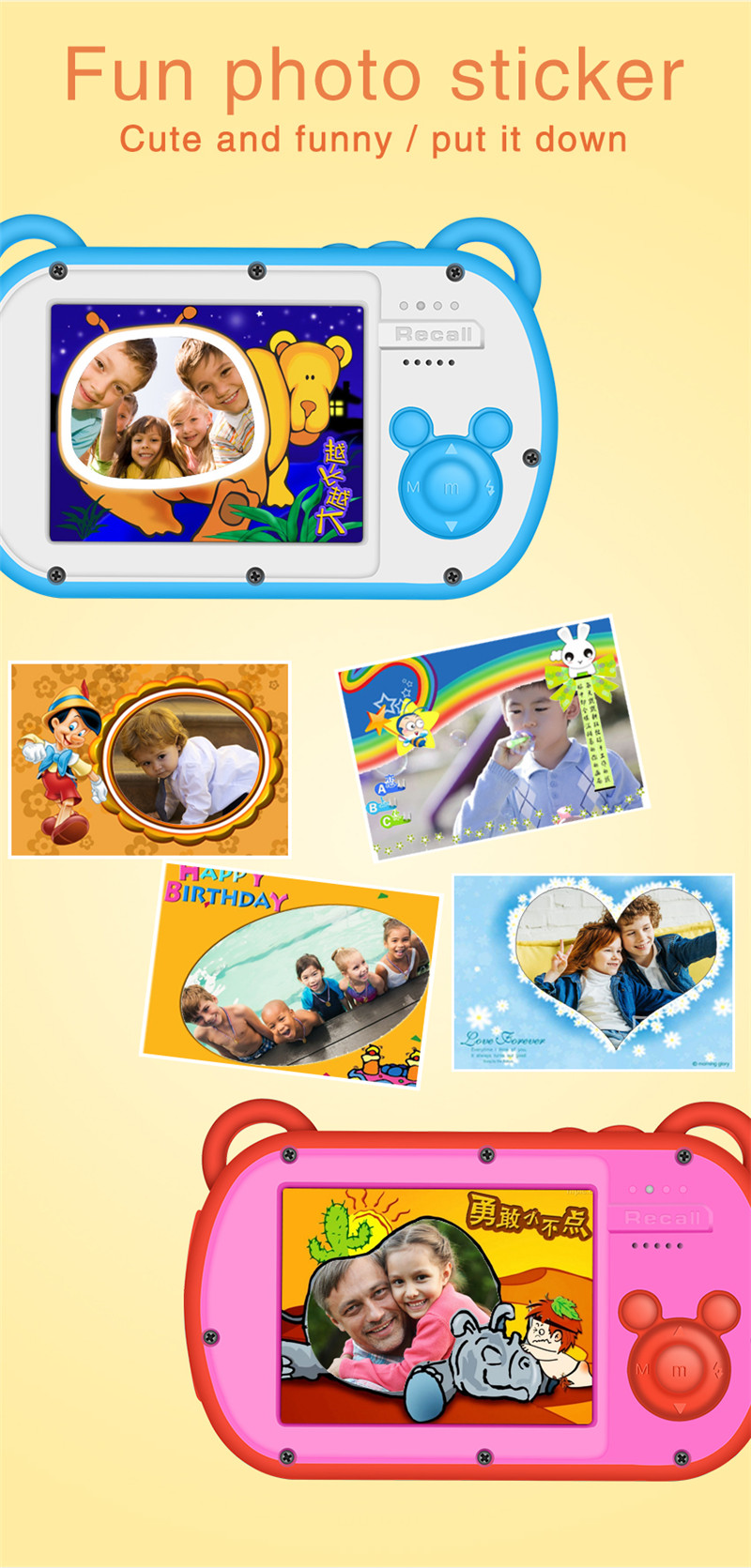 1080p à prova de água dos dese - Kids Toys Cartoon Images avaliação e preço