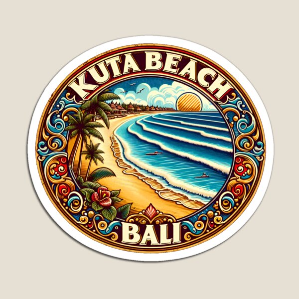 Kuta praia bali retro ímã ades - Kids Toys Bali avaliação e preço