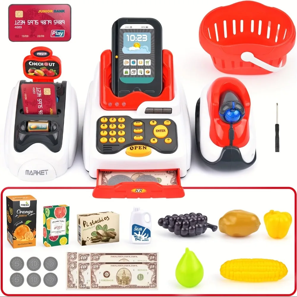 33 peças caixa registradora de - Kids Toys Shop avaliação e preço